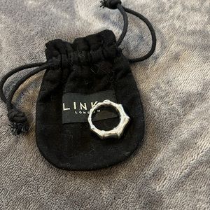 Links of London Sterling Silver Bamboo Ring EUC